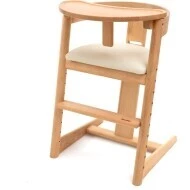  Reemy grow dřevěná židlička Bílá s pultíkem