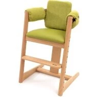  Reemy grow dřevěná židlička Zelená s polstrováním
