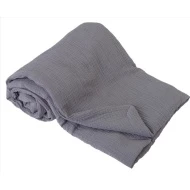  Baby Matex Bavlněná deka mušelín 75 x 100 cm Tm. šedá