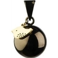  BABYLONIA BOLA originální mexický hudební šperk Black with gold bird charm
