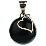  BABYLONIA BOLA originální mexický hudební šperk Black With Heart Charm