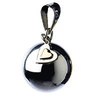  BABYLONIA BOLA originální mexický hudební šperk Silver With Hearts Charm