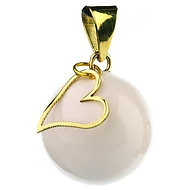  BABYLONIA BOLA originální mexický hudební šperk White With Heart Charm