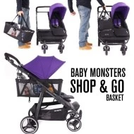 Baby Monsters Easy Twin koš shop and go Rychlá manipulace s košem