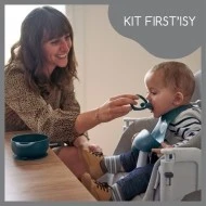 Babymoov Silikonová miska s přísavkou, lžičkou a bryndákem First´isy Kit
