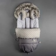  Beztroska Fusak s kožešinou - Dove grey