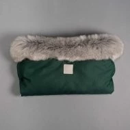 Beztroska Rukávník na kočárek s kožešinou Bottle green