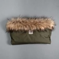 Beztroska Rukávník na kočárek s kožešinou Khaki