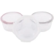BO JUNGLE Skleněné misky s víčky B-Glass Bowls 280ml White grey pink