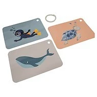 Bo Jungle Hrací deka s dřevěnou hrazdičkou Ocean Bliss 