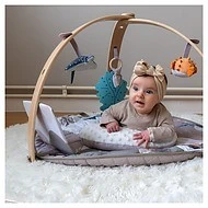  Bo Jungle Hrací deka s dřevěnou hrazdičkou Ocean Bliss - 