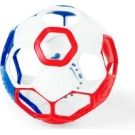 BrightStars OBALL Hračka/chrastítko Rattle 10cm, 0m+ Goals red, white and blue