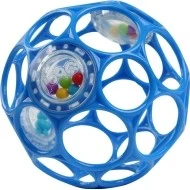 BrightStars OBALL Hračka/chrastítko Rattle 10cm, 0m+ Modrá