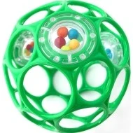 BrightStars OBALL Hračka/chrastítko Rattle 10cm, 0m+ Zelená