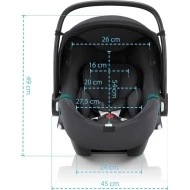  Britax Romer Autosedačka Baby Safe iSense Bundle Flex iSense - Baby Safe iSense rozměry