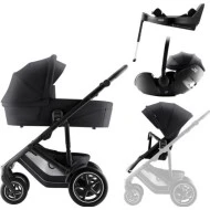  BRITAX RÖMER Set 4v1 kočárek Smile 5Z + korba + autosedačka + báze Carbon black STYLE