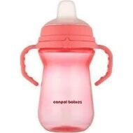  Canpol Babies Hrneček se silikonovým pítkem FirstCup 250 ml 250ml růžová