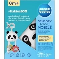 Canpol Babies Senzorická závěsná cestovní hračka PANDA s klipem BabiesBoo 