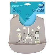 Canpol babies Bryndák silikonový s kapsou BONJOUR PARIS 