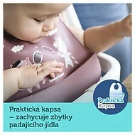 Canpol babies Bryndák silikonový s kapsou BONJOUR PARIS 