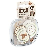  LOVI Dudlík svítící silikonový dynamický TEDDY LOVE 2ks - 