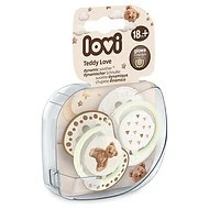 LOVI Dudlík svítící silikonový dynamický TEDDY LOVE 2ks 