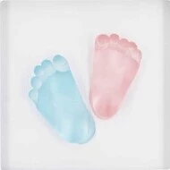 DOOKY Crystal Memories DeLuxe 3D Frame Handprint & Footprint 