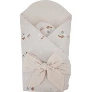  Eko Zavinovačka bavlna potisk + mušelín s kokosem Bees