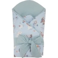  Eko Zavinovačka bavlna potisk + mušelín s kokosem Letec blue