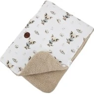 Eko Oboustranná deka 75 x 100 cm potisk bambus + bouclé 