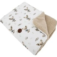 Eko Oboustranná deka 75 x 100 cm potisk bambus + bouclé 
