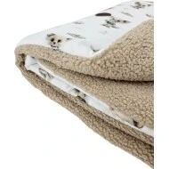Eko Oboustranná deka 75 x 100 cm potisk bambus + bouclé 
