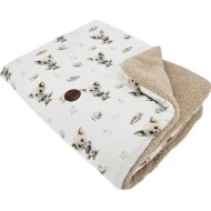 Eko Oboustranná deka 75 x 100 cm potisk bambus + bouclé 