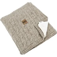  Eko Pletená deka s kožešinovou podšívkou 80 x 100 cm Light brown