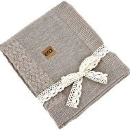  Eko Pletená deka z merino vlny 80x100cm Nude