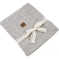  Eko Pletená deka z merino vlny 80x100cm Sand