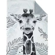  Esito Luxusní deka MINKY 73 x 98 cm Žirafa / šedá