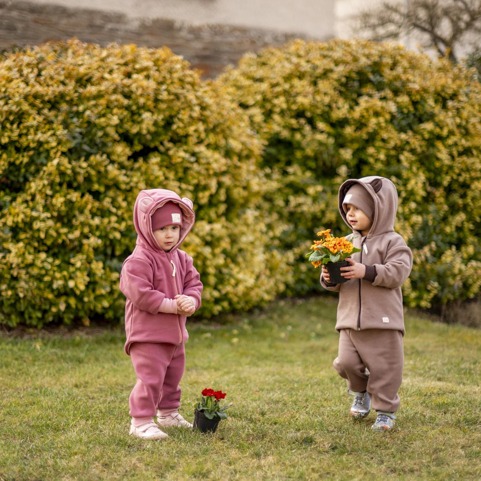 ESITO Dětské kalhoty Warmkeeper hnědá 