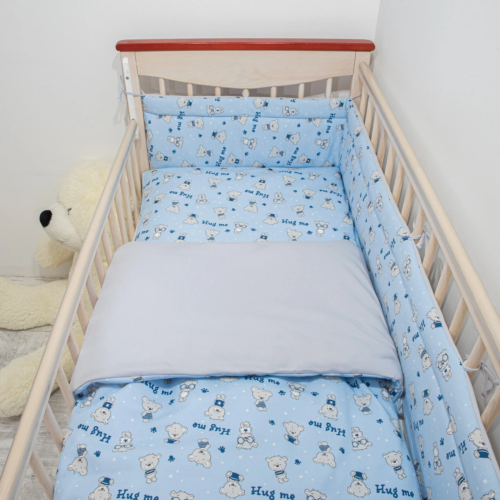 ESITO Mantinel do postýlky Teddy Bears Modrá 