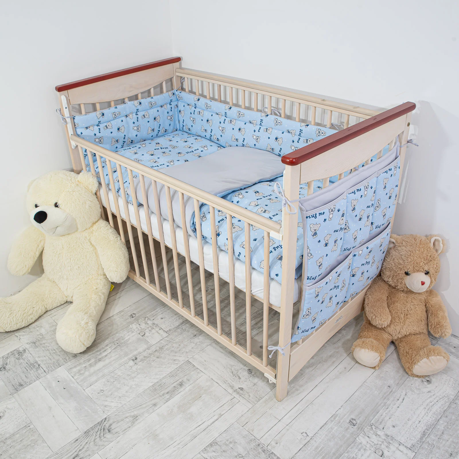 ESITO Mantinel do postýlky Teddy Bears Modrá 