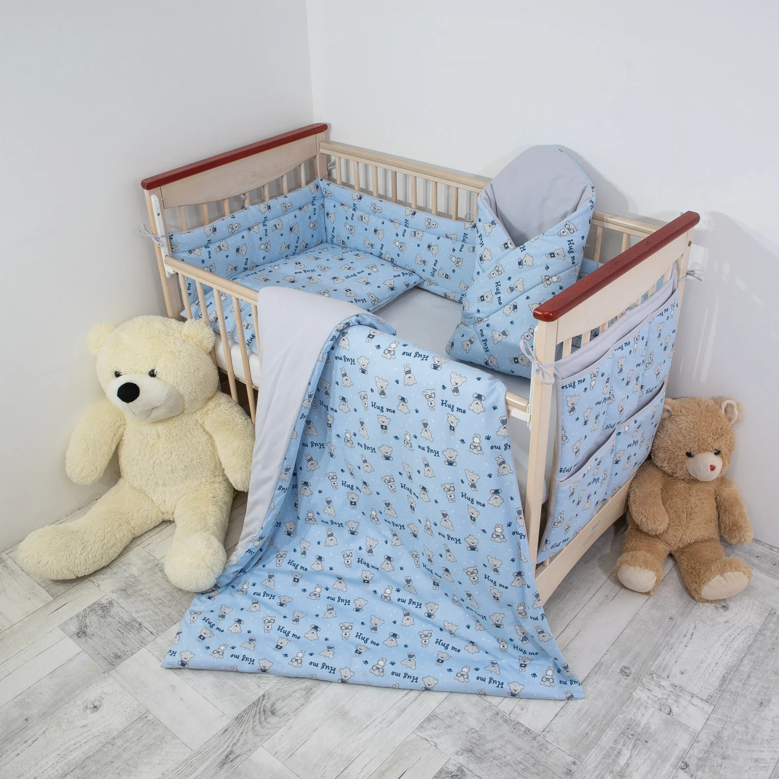ESITO Mantinel do postýlky Teddy Bears Modrá 