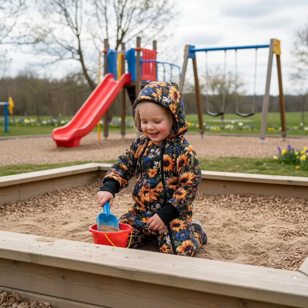 ESITO Rostoucí softshellová kombinéza s fleecem Slunečnice 