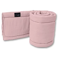  Esito Luxusní mantinel mušelín do postýlky Powder Pink