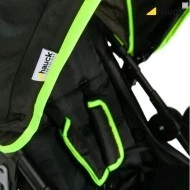  HAUCK Runner Black neon Yellow - Detail pásů kočárku Runner