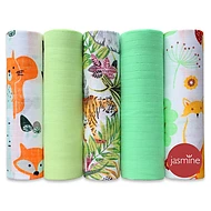  JASMINE Bavlněné pleny BOX 5 ks Limetka