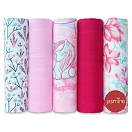  JASMINE Bavlněné pleny BOX 5 ks Jednorožec