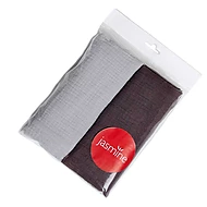  JASMINE Mušelínové pleny DuoLux 60 x 80 cm 2 ks Šedá/Černá