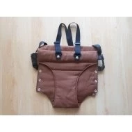 Jitro Vatelínové kalhotky s kšandami Hnědá