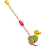 Jouéco dřevěná jezdící kachna na tyči