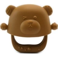  KIDNORT Silikonové kousátko Glitre Béžová Hnědá